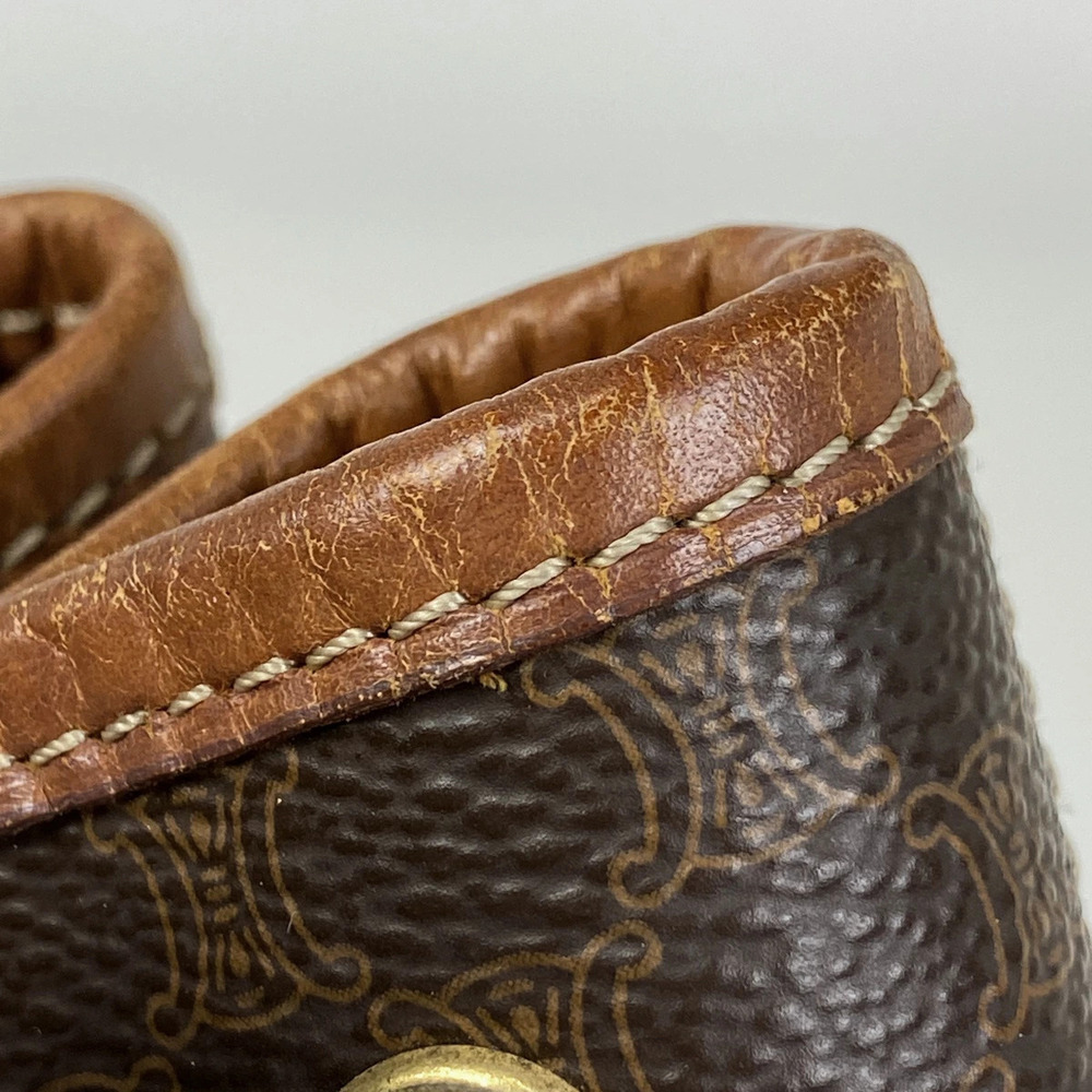 Celine Macadam shoulder bag drawstring logo all over brown - Picture 4 of 5